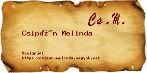 Csipán Melinda névjegykártya