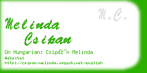 melinda csipan business card